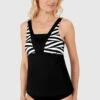 Amoena Prothesen-Tankini-Oberteil Faro -Mode Dessous Geschäft Amoena Tankini Top Faro 71623 schwarz weiss 01a 1280x1280
