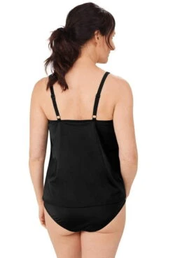 Amoena Prothesen-Tankini-Oberteil Mykonos -Mode Dessous Geschäft Amoena Tankini Top Mykonos BL 71610 schwarz weiss sand 03 1280x1280