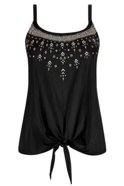 Amoena Prothesen-Tankini-Oberteil Mykonos -Mode Dessous Geschäft Amoena Tankini Top Mykonos BL 71610 schwarz weiss sand 04 1280x1280