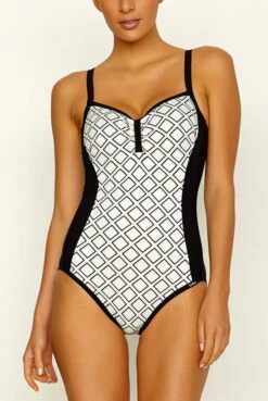 Badeanzug Shiny Honeycomb